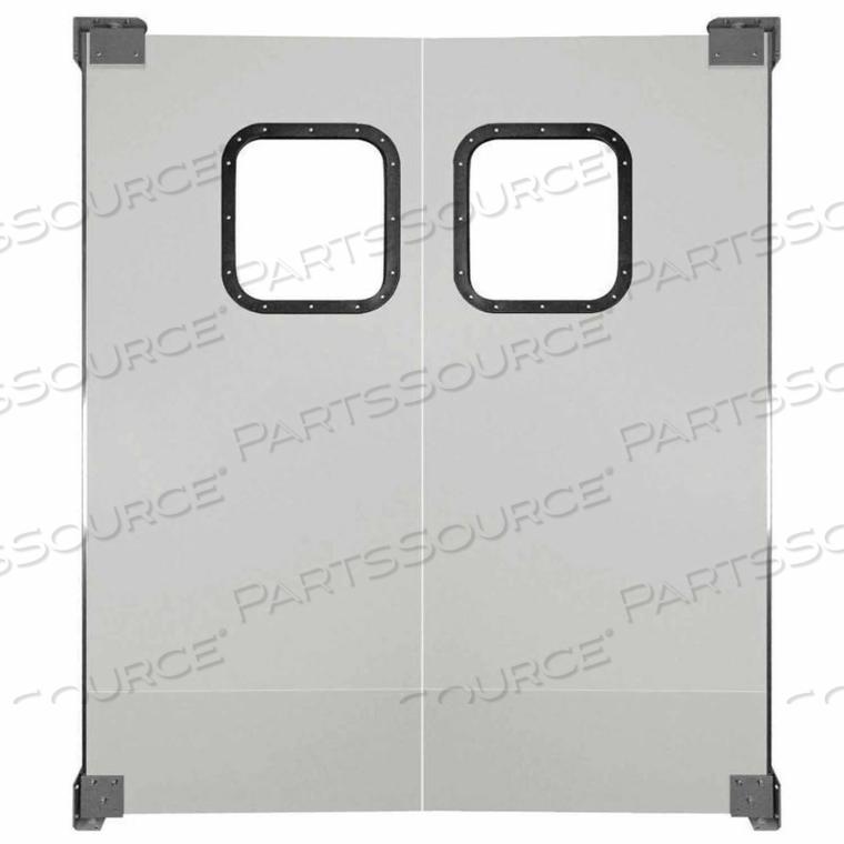 LIGHT TO MEDIUM DUTY SERVICE DOOR DOUBLE PANEL GRAY 4' X 8' by Chase Industries, Inc. LIGHT TO MEDIUM DUTY SERVICE DOOR DOUBLE PANEL GRAY 4' X 8' by Chase Industries, Inc.