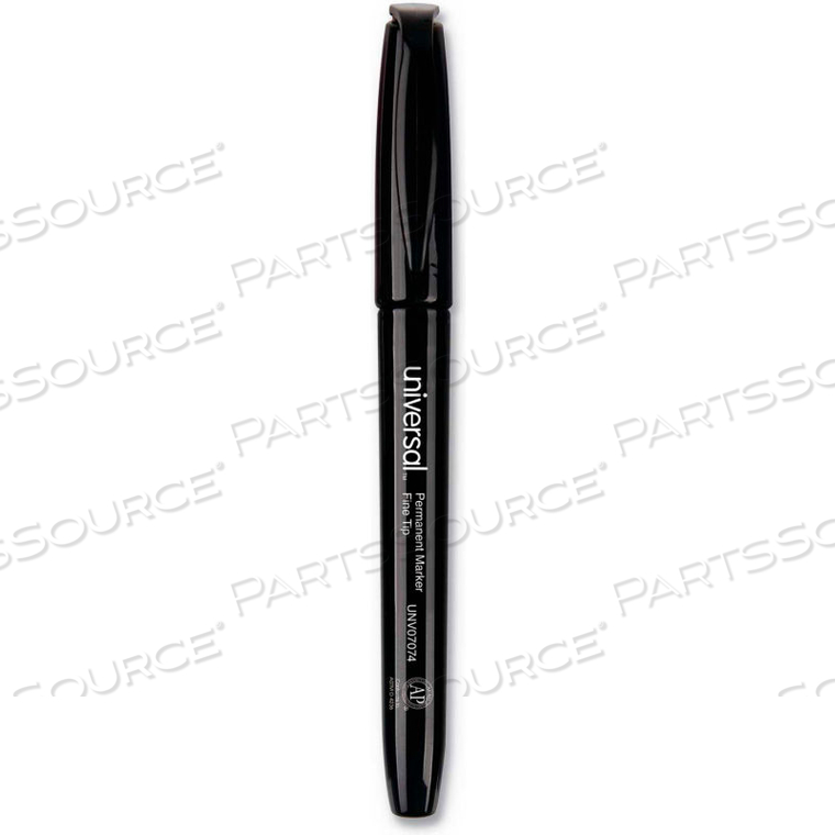 PEN-STYLE PERMANENT MARKER, FINE BULLET TIP, BLACK, 60/PACK by Universal Products