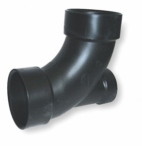 90° LONG SWEEP ELBOW WITH LOW HEEL INLET, 2 IN X 3 IN X 3 IN FITTING PIPE SIZE, SCHEDULE 40, BLACK by Charlotte Pipe And Foundry Co.