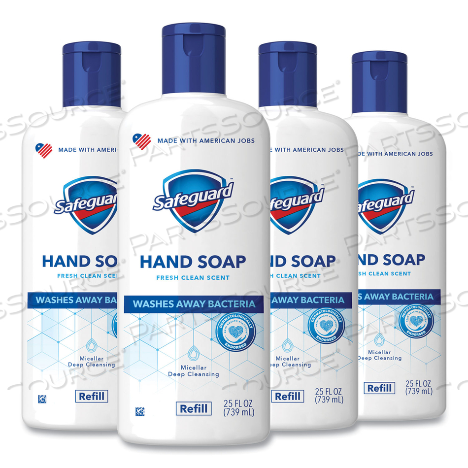 LIQUID HAND SOAP, FRESH CLEAN SCENT, 25 OZ BOTTLE, 4/CARTON 