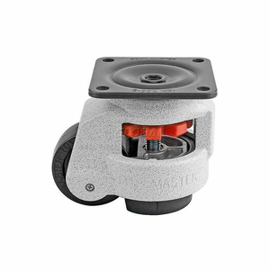 SWIVEL PLATE MANUAL LEVELING CASTER - 1100 LB. CAP. - 75MM DIA. NYLON WHEEL by Foot Master