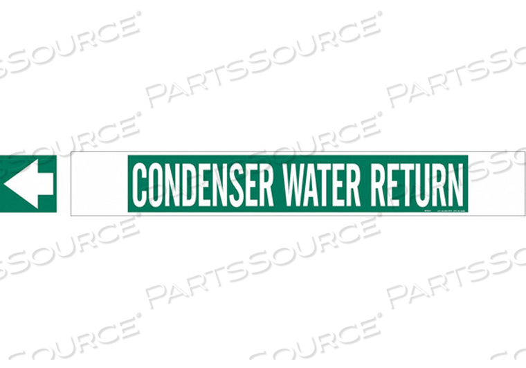 PIPE MARKER CONDENSER WATER RETURN GREEN by Brady Americas