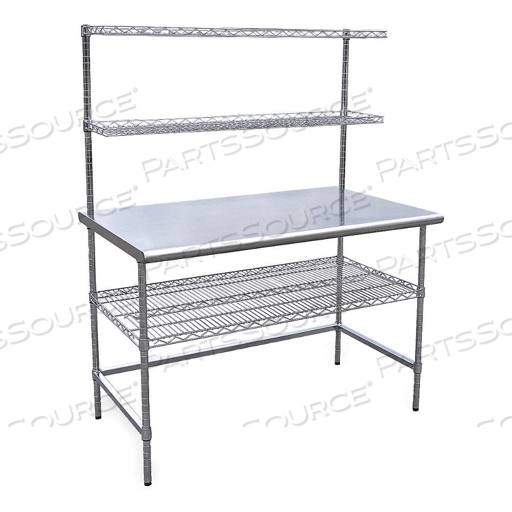 WORKSTATION, ADJ HT, STAINLESS STEEL, 48 IN X 30 IN, 600 LB OVERALL LOAD CAPACITY by Approved Vendor WORKSTATION, ADJ HT, STAINLESS STEEL, 48 IN X 30 IN, 600 LB OVERALL LOAD CAPACITY by Approved Vendor