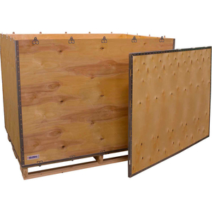 6-PANEL SHIPPING CRATE WITH LID & PALLET, 58" X 42" X 46" O.D. by National Corrugate LLC