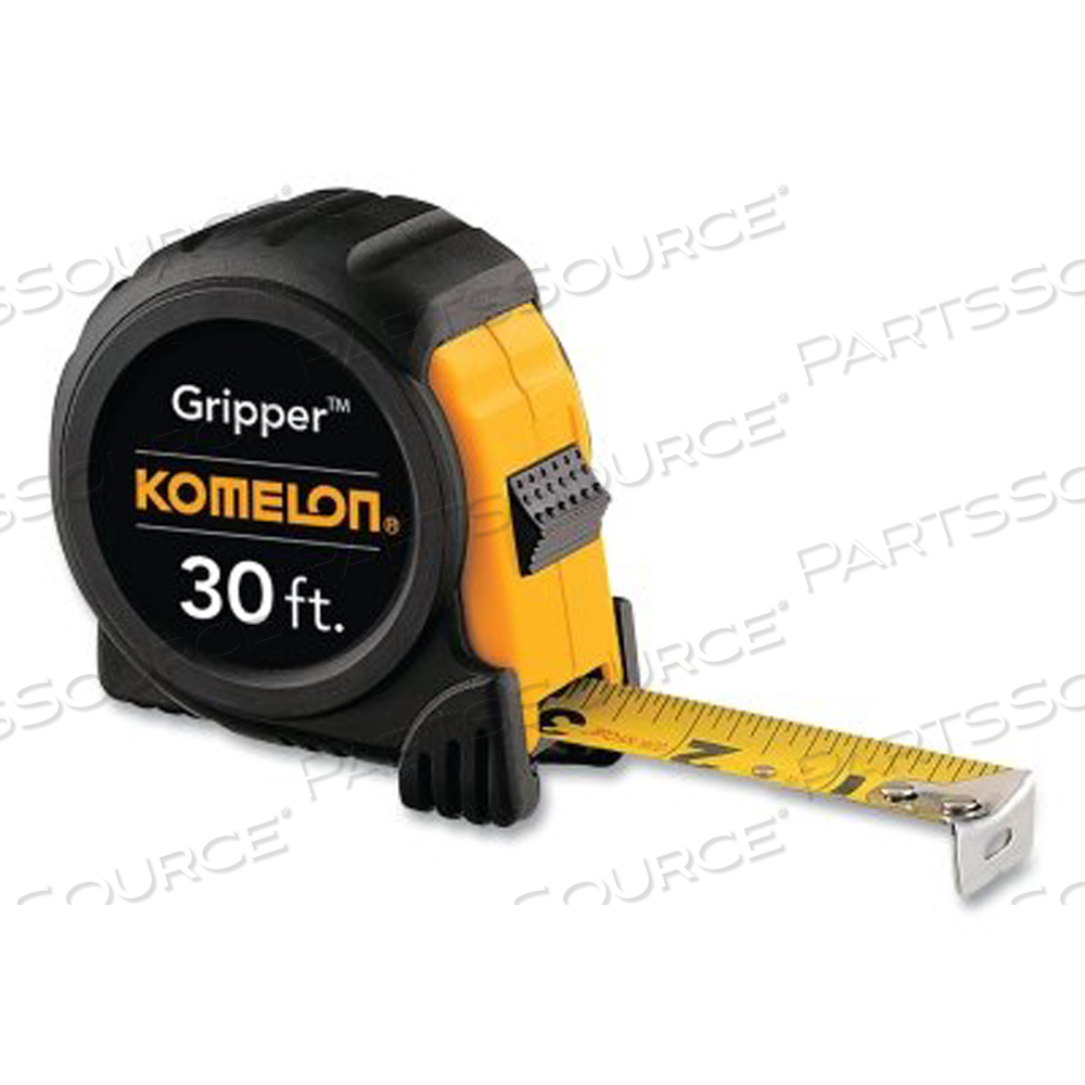 GRIPPER SERIES POWER TAPE, 1 IN W X 30 FT L, SAE, ACRYLIC COATED YELLOW BLADE, YELLOW/BLACK CASE by Komelon