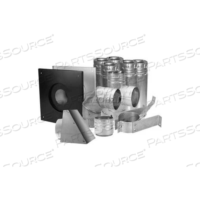 60 H X 3 W X 3IN D STAINLESS STEEL DURAVENT PELLET VENT KIT 