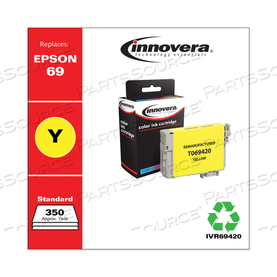 REMANUFACTURED YELLOW INK, REPLACEMENT FOR 69 (T069420), 350 PAGE-YIELD 