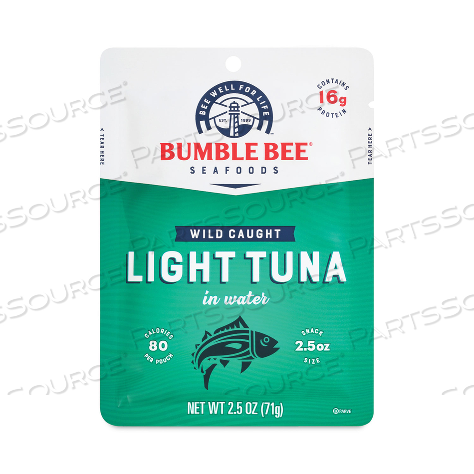 PREMIUM LIGHT TUNA IN WATER VALUE PACK, 2.5 OZ PACK, 10/BOX 