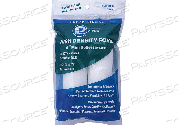 MINI PAINT ROLLER 4 IN. PUR FOAM PK2 by Premier