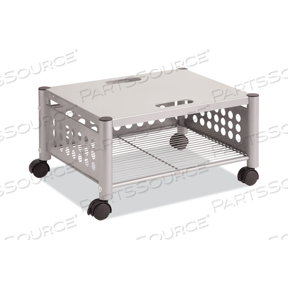 UNDERDESK MACHINE STAND, METAL, 2 SHELVES, 90 LB CAPACITY, 21.5" X 17.88" X 11.5", MATTE GRAY by Vertiflex UNDERDESK MACHINE STAND, METAL, 2 SHELVES, 90 LB CAPACITY, 21.5" X 17.88" X 11.5", MATTE GRAY by Vertiflex