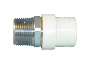 TRANSITION ADAPTER, STAINLESS STEEL, 1/2 IN METAL SIDE NOMINAL PIPE SIZE, MALE, NPT, CPVC, FEMALE by Spears