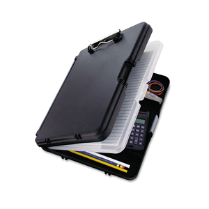 WORKMATE II STORAGE CLIPBOARD, 0.5" CLIP CAPACITY, HOLDS 8.5 X 11 SHEETS, BLACK/CHARCOAL by Saunders