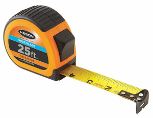 TAPE MEASURE 1-3/16INX25 FT ORANGE/BLACK by Keson
