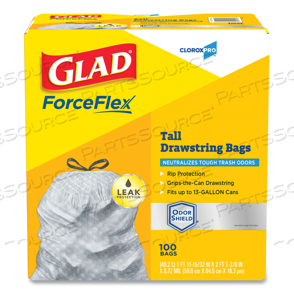 TRASH BAG 13 GAL. WHITE PK100 by Glad TRASH BAG 13 GAL. WHITE PK100 by Glad