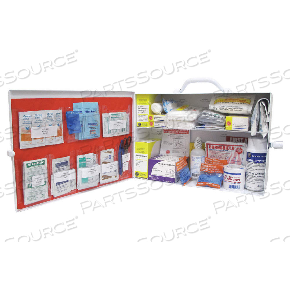 FIRST AID KIT AND HOUSING, 297 COMPONENTS, ANSI/ISEA Z308.1-2015, TYPE I, CLASS B by Approved Vendor FIRST AID KIT AND HOUSING, 297 COMPONENTS, ANSI/ISEA Z308.1-2015, TYPE I, CLASS B by Approved Vendor
