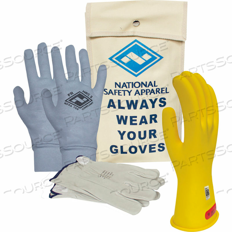 ARCGUARD CLASS 0 ARCGUARD RUBBER VOLTAGE GLOVE PREMIUM KIT, YELLOW, SIZE 8 by National Safety Apparel ARCGUARD CLASS 0 ARCGUARD RUBBER VOLTAGE GLOVE PREMIUM KIT, YELLOW, SIZE 8 by National Safety Apparel