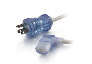 POWER CORD, 2 FT, 13 A, 125 V, 16 AWG, NEMA 5-15P TO IEC 320-C13 RIGHT ANGLE, HOSPITAL GRADE by Legrand AV (C2G)