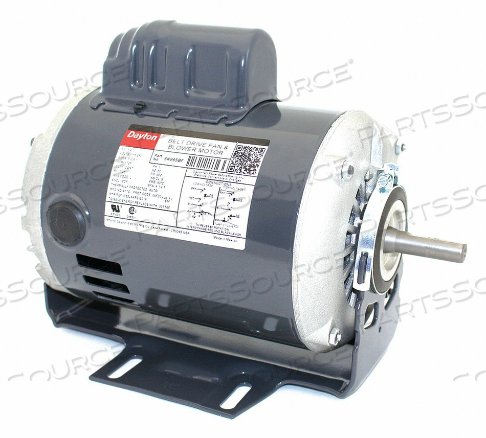BELT DRIVE MOTOR, SINGLE PHASE, MOTOR DESIGN CAPACITOR-START, 1/2 HP, NAMEPLATE RPM 1,725, NO. OF SPEEDS 1, VOLTAGE 115/230, 8.2/4.1 A FULL  by DAYTON ELECTRIC MANUFACTURING CO