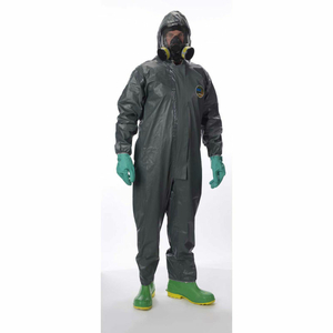 LAKELAND 51130 PYROLON CRFR DISPOSABLE COVERALL 2XL, HOOD, ELASTIC FACE/WRISTS/ANKLES, 6/CASE by Lakeland