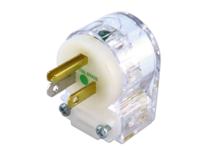 RIGHT ANGLE HOSPITAL GRADE PLUG, 0.255 TO 0.665 IN CORD DIA, MALE, 15 A AT 125 VAC, NEMA 5-15P by Approved Vendor