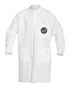 DISPOSABLE LAB COAT L WHITE PK30 by DuPont DISPOSABLE LAB COAT L WHITE PK30 by DuPont
