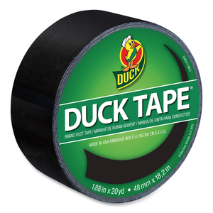 COLORED DUCT TAPE, 3" CORE, 1.88" X 20 YDS, BLACK by Duck