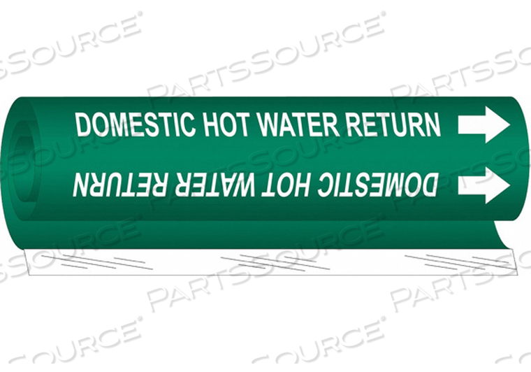 PIPE MARKER DOMESTIC HOT WATER RETURN by Brady Americas
