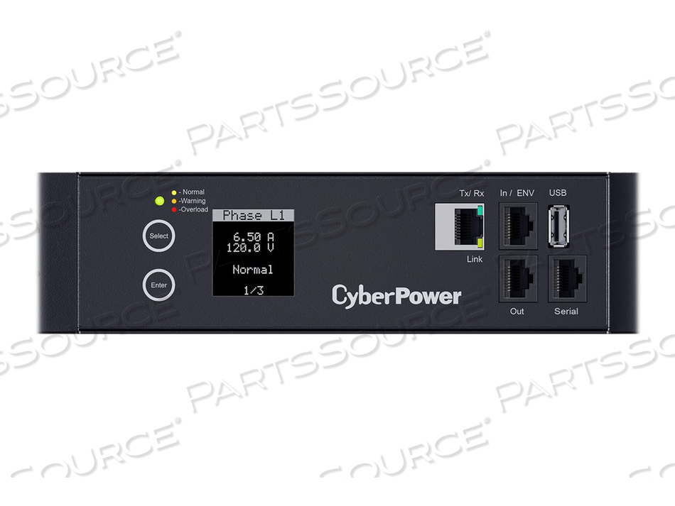 MONITORED SERIES PDU33105, POWER DISTRIBUTION UNIT (RACK-MOUNTABLE), AC 208 V, 3-PHASE, ETHERNET, SERIAL, INPUT: NEMA L21-30P, OUTPUT CONNEC by CyberPower MONITORED SERIES PDU33105, POWER DISTRIBUTION UNIT (RACK-MOUNTABLE), AC 208 V, 3-PHASE, ETHERNET, SERIAL, INPUT: NEMA L21-30P, OUTPUT CONNEC by CyberPower
