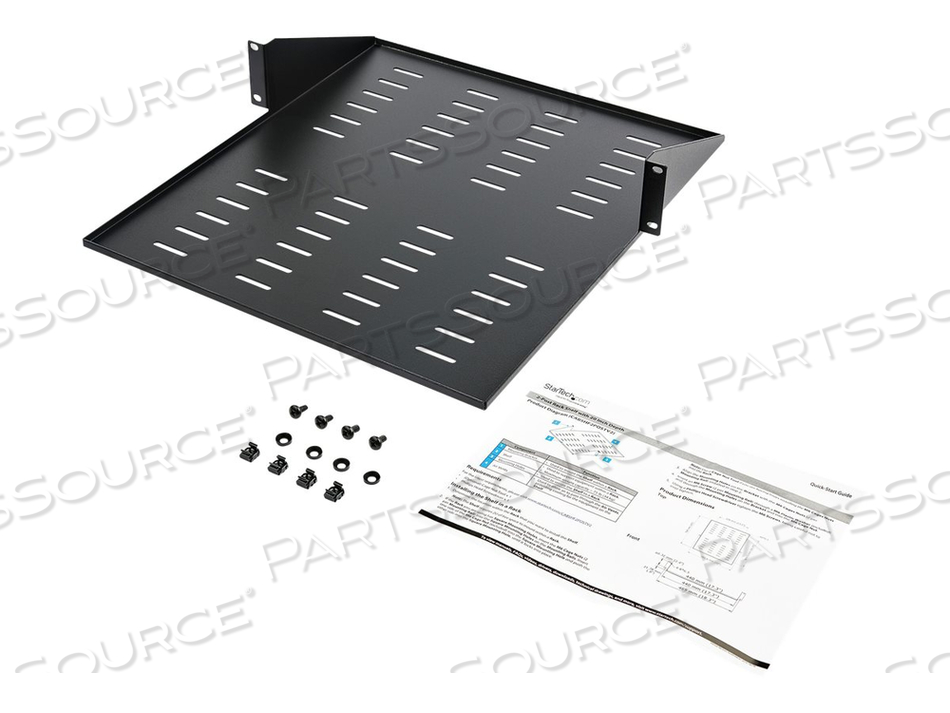 2U VENTED 19" 2-POST NETWORK RACK CABINET SHELF, 20IN DEEP CENTER MOUNT CANTILEVER TRAY RACKMOUNT SHELF FOR AV/DATA EQUIPMENT ENCLOSURE WITH by StarTech.com Ltd.