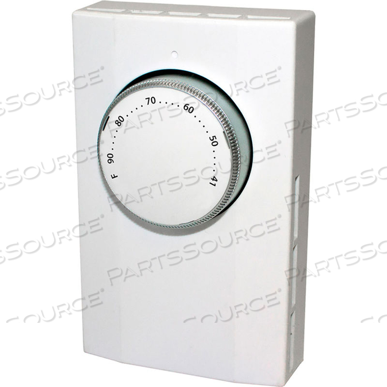 LINE VOLTAGE MECHANICAL THERMOSTAT SINGLE-POLE HEAT ONLY 120/208/240/277V 18/22A by King Electric Mfg LINE VOLTAGE MECHANICAL THERMOSTAT SINGLE-POLE HEAT ONLY 120/208/240/277V 18/22A by King Electric Mfg