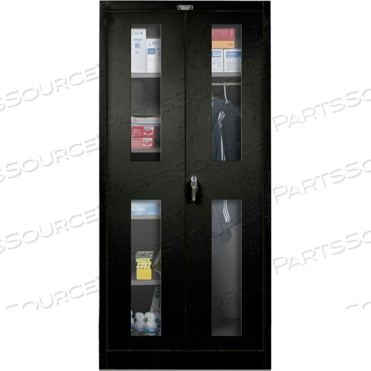 800 SERIES SAFETY-VIEW DOOR COMBINATION CABINET, 48X24X78, EBONY,UNASSEMBLED 