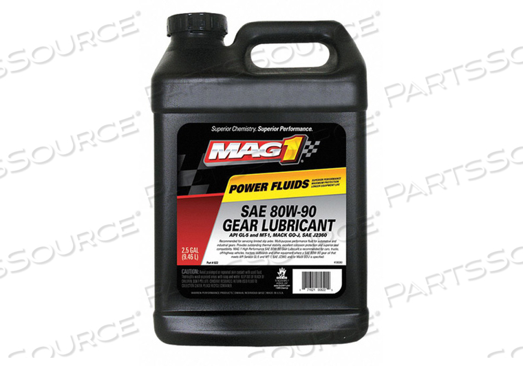 GEAR OIL 2.5 GAL. 80W-90 by MAG 1 GEAR OIL 2.5 GAL. 80W-90 by MAG 1