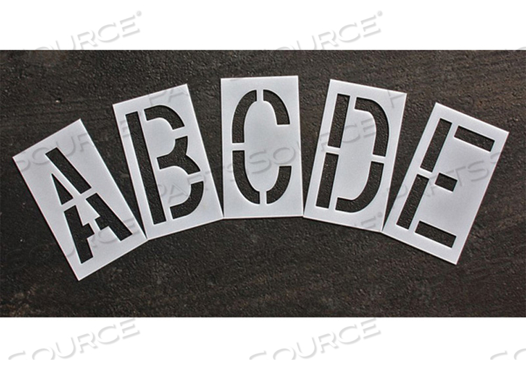 PAVEMENT STENCIL 18 IN ALPHABET KIT 1/8 by RAE Products & Chemicals Corp.