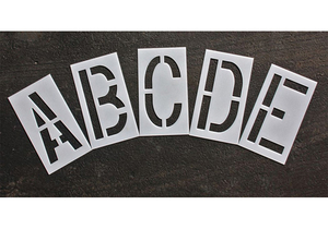 PAVEMENT STENCIL 18 IN ALPHABET KIT 1/8 by RAE Products & Chemicals Corp.
