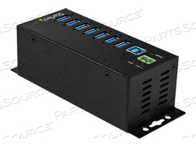 7 PORT USB HUB WITH POWER ADAPTER, SURGE PROTECTION, METAL INDUSTRIAL USB 3.0 DATA TRANSFER HUB, DIN RAIL, WALL OR DESK MOUNTABLE, HIGH SPEE by StarTech.com Ltd. 7 PORT USB HUB WITH POWER ADAPTER, SURGE PROTECTION, METAL INDUSTRIAL USB 3.0 DATA TRANSFER HUB, DIN RAIL, WALL OR DESK MOUNTABLE, HIGH SPEE by StarTech.com Ltd.