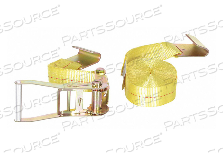 RATCHETING CARGO STRAP WITH FLAT HOOK by Vestil Manufacturing Corp.