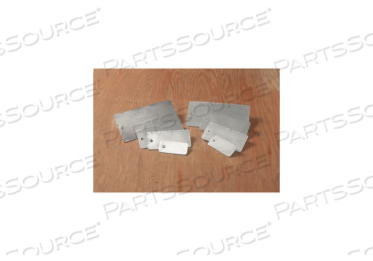 BLANK TAG 1-3/8 X 2-3/4 IN SILVER PK25 by See All Industries
