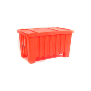 FORKLIFTABLE BULK SHIPPING CONTAINER MTW-2 WITH LID - 43"L X 26-1/2"W X 24"H, ORANGE by Myton Industries