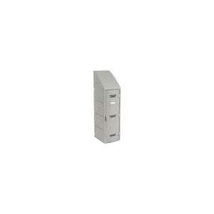 REMCO PLASTICS DOUBLE TIER BOX PLASTIC LOCKER, 12"WX15"DX47"H, GRAY, ASSEMBLED by Remcon Plastics Inc