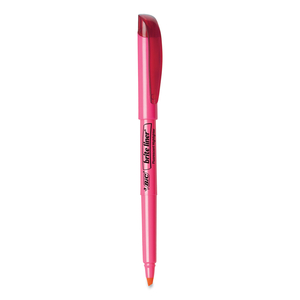 BRITE LINER HIGHLIGHTER, FLUORESCENT PINK INK, CHISEL TIP, PINK/BLACK BARREL, DOZEN by BIC BRITE LINER HIGHLIGHTER, FLUORESCENT PINK INK, CHISEL TIP, PINK/BLACK BARREL, DOZEN by BIC