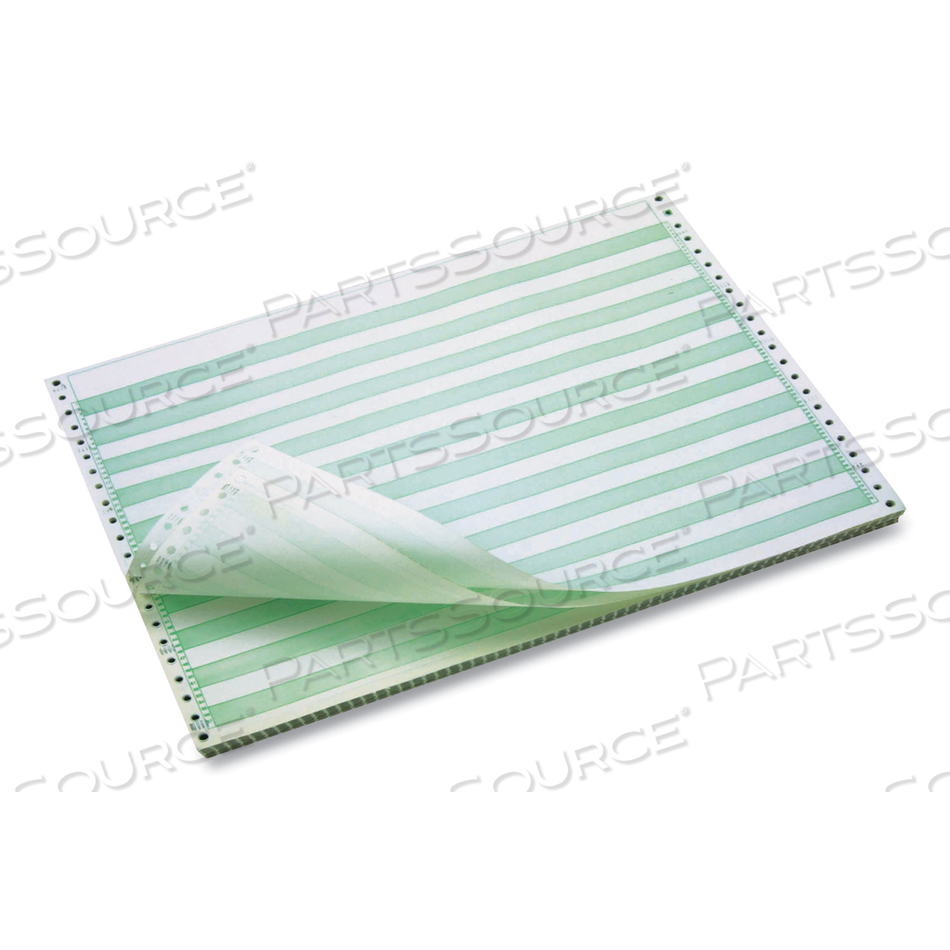 CONTINUOUS FEED COMPUTER PAPER, 1-PART, 18 LB BOND WEIGHT, 11 X 14.88, WHITE/GREEN BAR, 3,100/CARTON by TST/Impreso, Inc. CONTINUOUS FEED COMPUTER PAPER, 1-PART, 18 LB BOND WEIGHT, 11 X 14.88, WHITE/GREEN BAR, 3,100/CARTON by TST/Impreso, Inc.