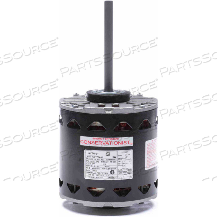 DIRECT DRIVE BLOWER MOTOR, 3/4 HP, 1075 RPM, 5.6 DIA, 277V by Regal Beloit America, Inc. (Century Electric Motors)