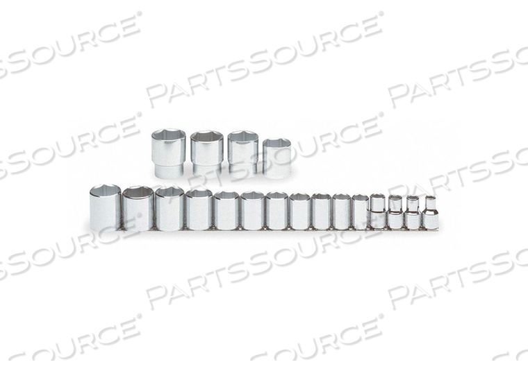 SOCKET SET SAE 1/2 IN DR 19 PC by Proto