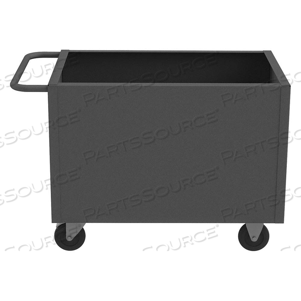 GENERAL PURPOSE BOX TRUCK, 1,400 LB LOAD CAPACITY, FLAT, STD POLYOLEFIN, 1 SHELVES by Approved Vendor