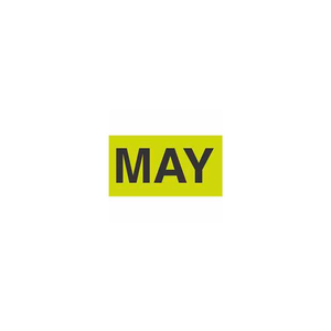 MAY 2" X 3" - FLUORESCENT GREEN / BLACK by Decker Tape Products