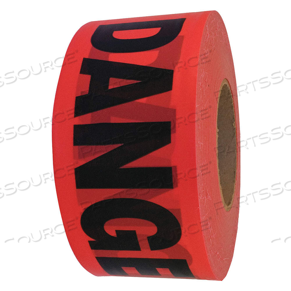 BARRICADE TAPE, 1,000 FT LG, 3 IN WD, DANGER LEGEND, POLYETHYLENE, RED COLOR by Approved Vendor BARRICADE TAPE, 1,000 FT LG, 3 IN WD, DANGER LEGEND, POLYETHYLENE, RED COLOR by Approved Vendor