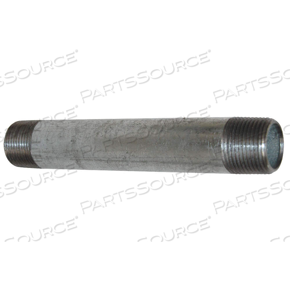 PIPE, GALVANIZED STEEL, 2 IN NOMINAL PIPE SIZE, 4 FT OVERALL LG, THREADED ON BOTH ENDS, SCHEDULE 40 by Approved Vendor