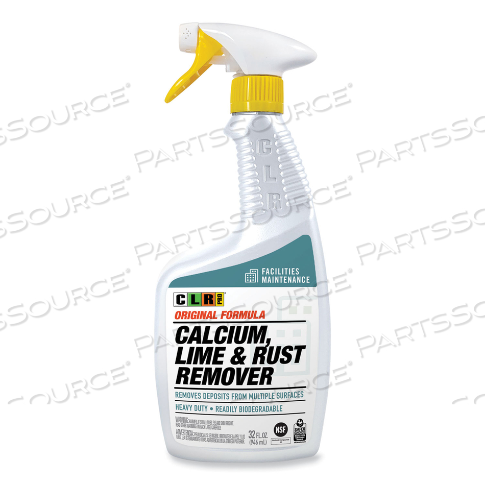 CALCIUM, LIME AND RUST REMOVER, 32 OZ SPRAY BOTTLE by CLR CALCIUM, LIME AND RUST REMOVER, 32 OZ SPRAY BOTTLE by CLR