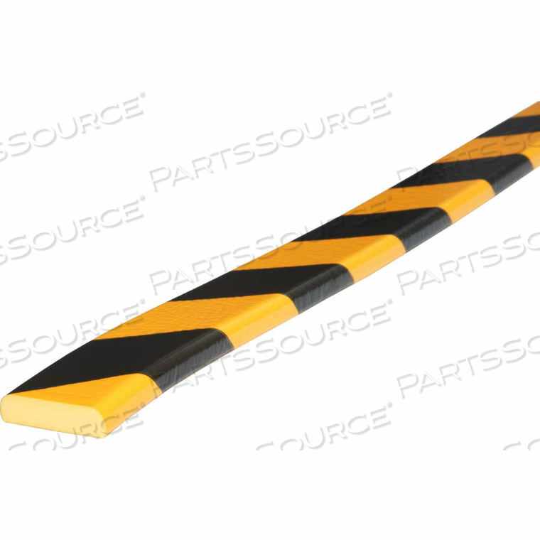 KNUFFI FLAT BUMPER GUARD, TYPE F, 39-3/8"L X 1-9/16"W, YELLOW/BLACK by Ironguard KNUFFI FLAT BUMPER GUARD, TYPE F, 39-3/8"L X 1-9/16"W, YELLOW/BLACK by Ironguard
