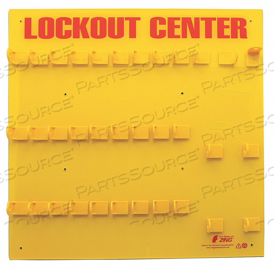 LOCKOUT BOARD UNFILLED 23-1/2 IN W by ZING Green Safety Products LOCKOUT BOARD UNFILLED 23-1/2 IN W by ZING Green Safety Products